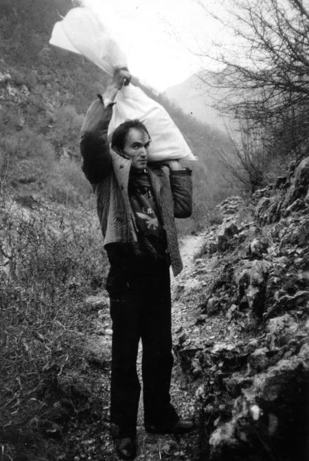 Albania, Artist: Luigj Mila, Title: Man with flour bag