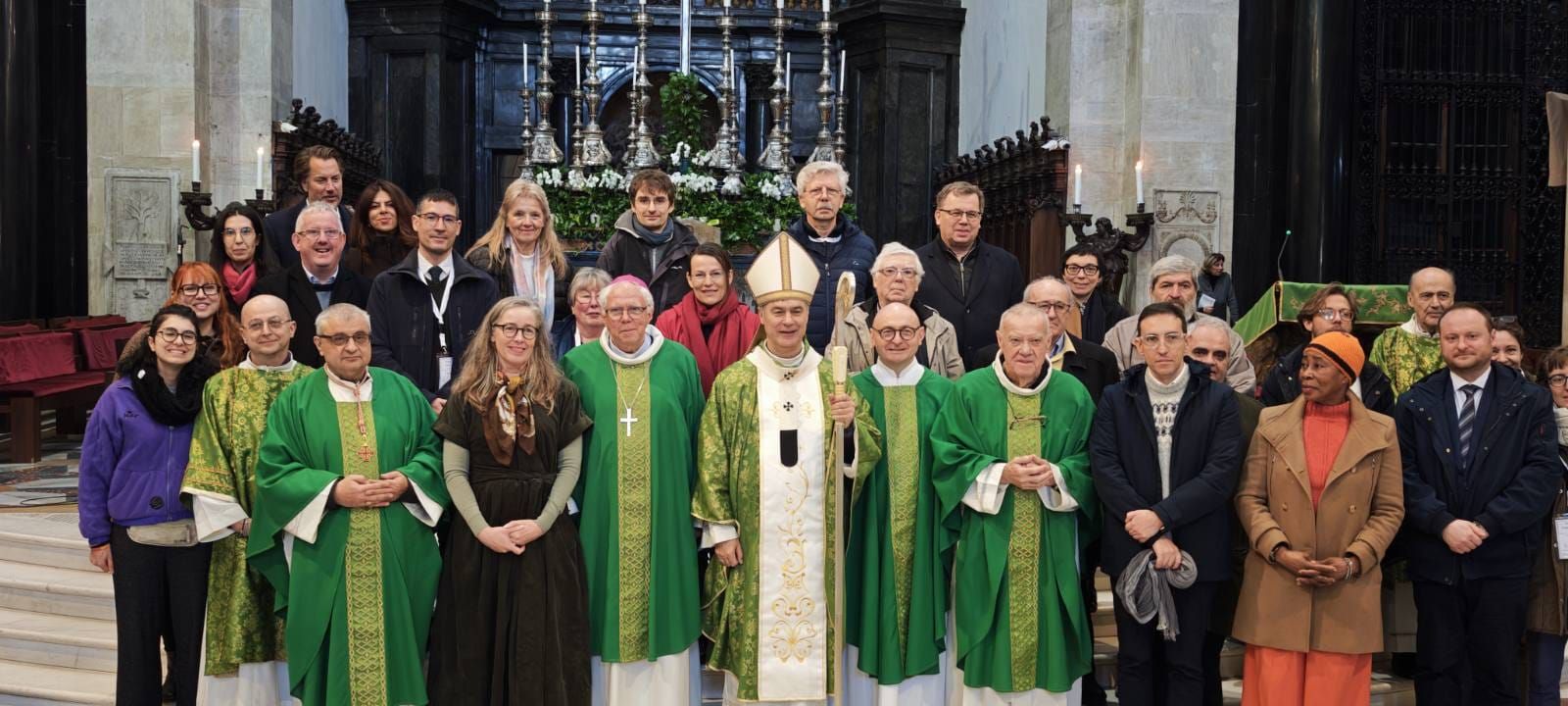 group photo after Mass